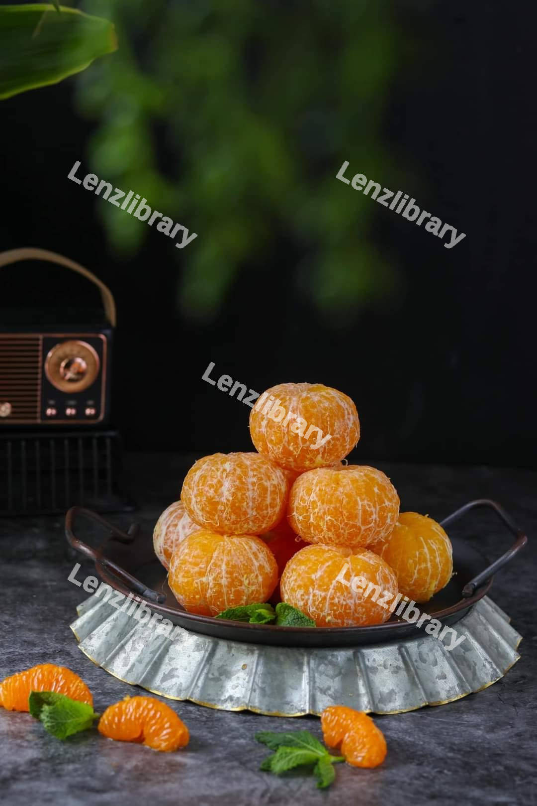 Peeled tangerines